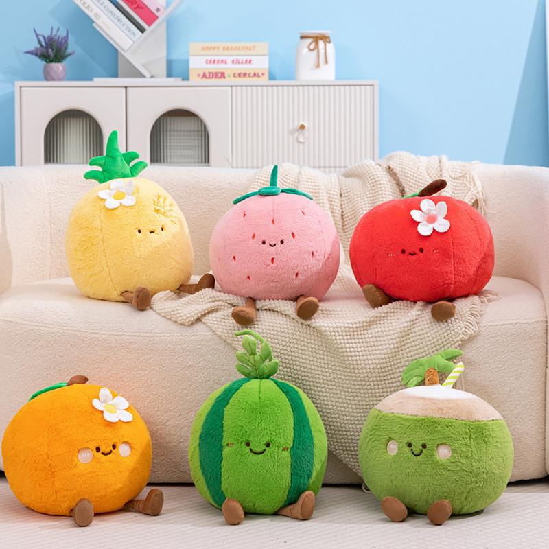Watermelon Plush Shaped Fruit Toy Pillow Ornament For Cozy Home And Bed Decor