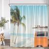 Camping Douchegordijn Camper Reisbus Strand Kokosboom Surfplank Buiten Actie Badkamer Decoratie