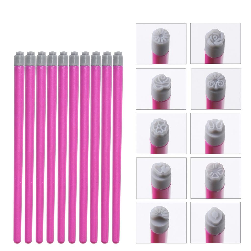 30Pcs Nail Art Stamp Pen Set Precise Stamping Pen for DIY Nail Art Tools Flower Nail Stamp Pen with Different Patterns Nail Graffiti Click Tool