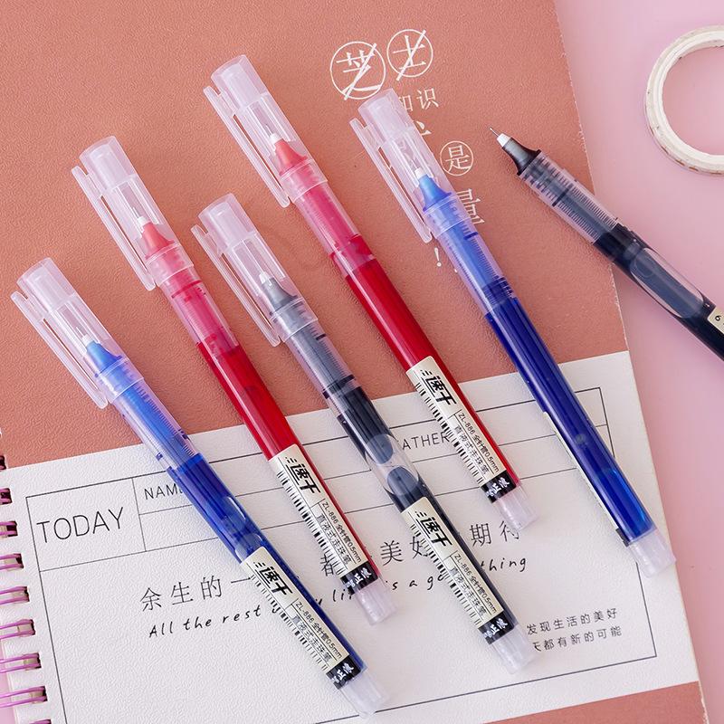 Office School Supplies Straight Liquid Gel Ballpoint Black Water Based Pen 0.5mm Student Note Taking Color Gift Lovely Kawai
