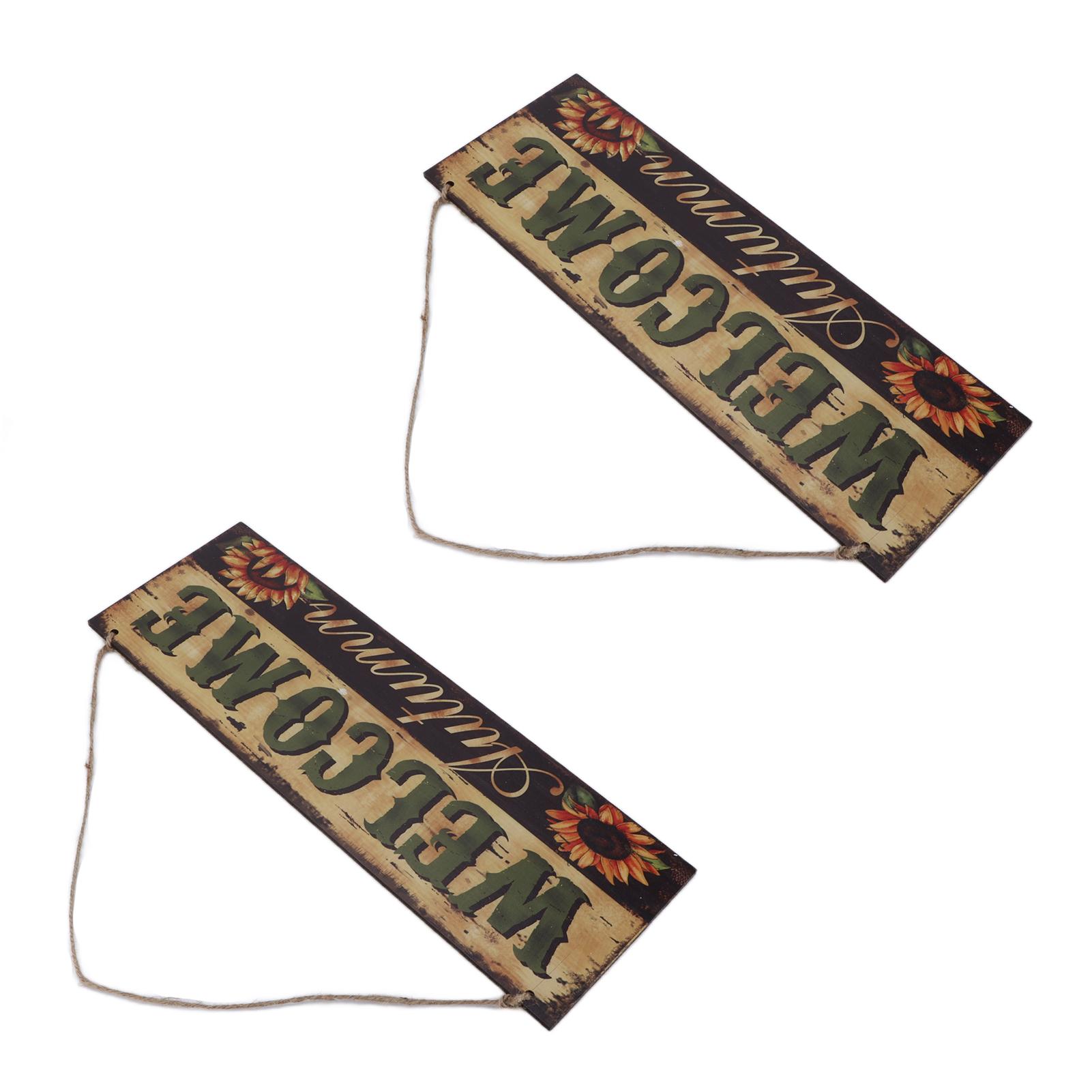 2 шт. Хэллоуин Подсолнух Деревянная Приветственная Табличка Осень Осенний Декоративная Настенная Доска Подвесные Украшения для Дома Улицы