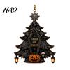 Acrylic Pumpkin Ghost Ornaments Halloween Tree Hanging Ornament, Skull Seasonal Lightweight Haunted House Props Decor, Spooky Pendant for Party Home,