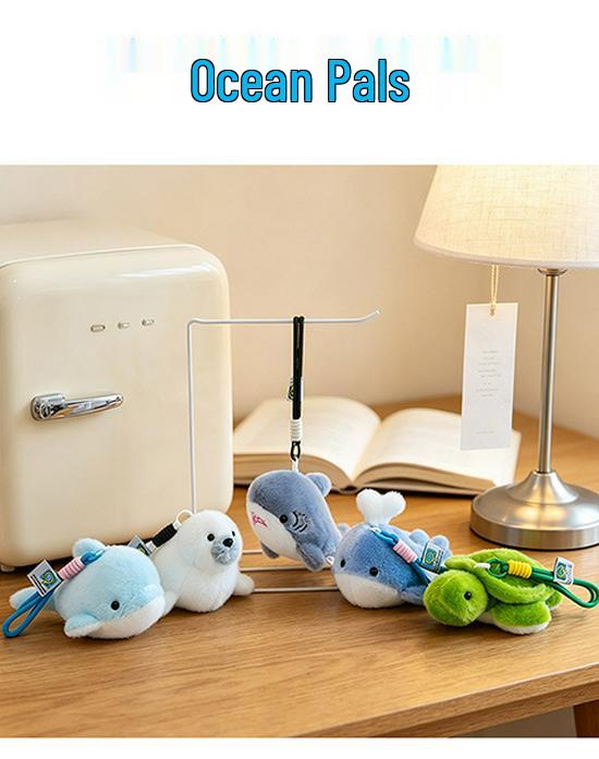 Ocean Series Plush Toy Bag Pendant - Girls' Aquarium Souvenir Gift