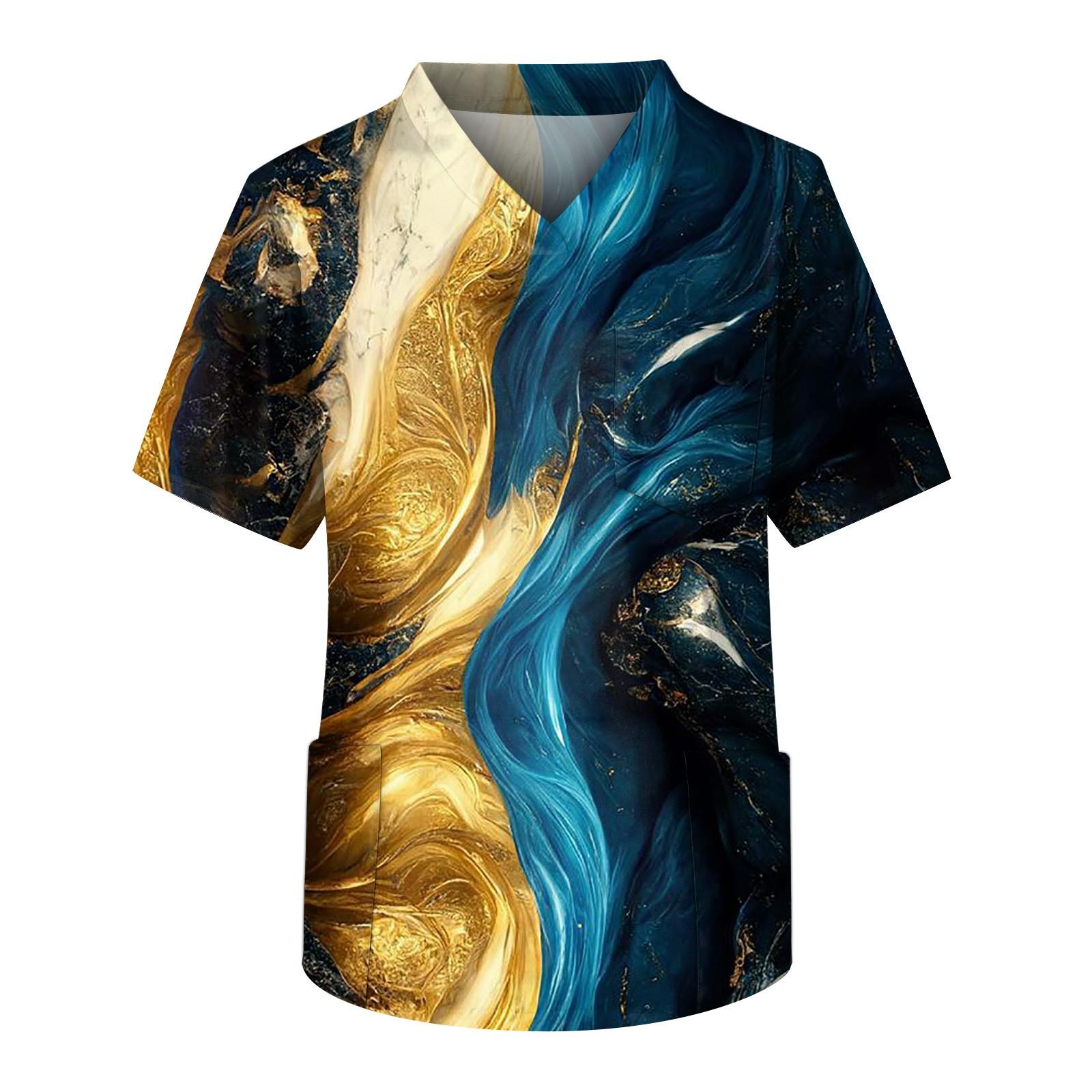 

Мужской топ с коротким рукавом и V-образным вырезом с принтом нагрудного кармана L