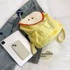 Dopamine Contrast Color Nylon Backpack Cute Fruit Shape String Shoulder Bags Female Leisure Commuting School Bag