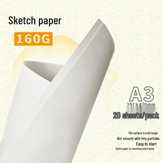 Guaj & Sulu Boya Eskiz Kağıdı 160g 4K/8K - Sanat Öğrencisi A3/A4 Çizim Kağıdı