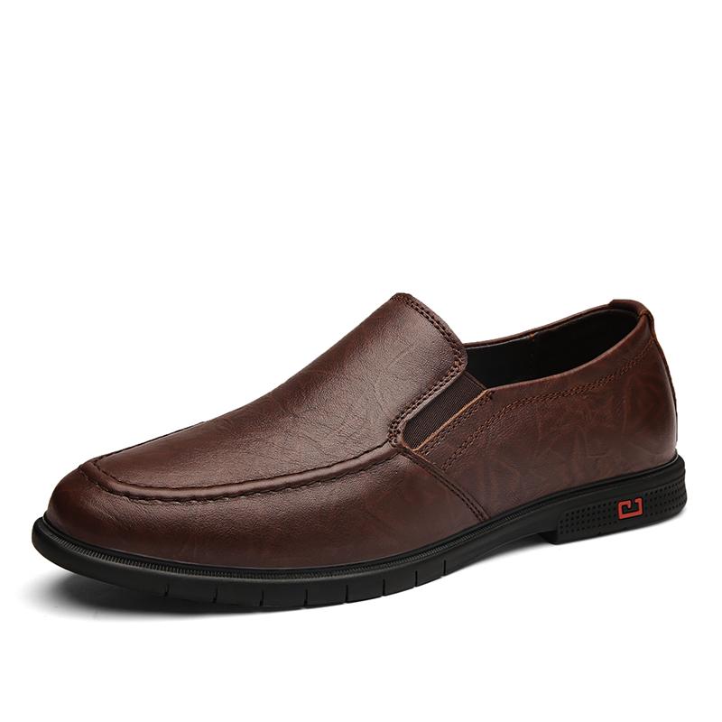 Fashion Casual Business Shoes Formal Genuine Leather Shoes Comfortable Men Soft-Soled Loafers Slip-On Flats Leisure Walk Man Moccasins
