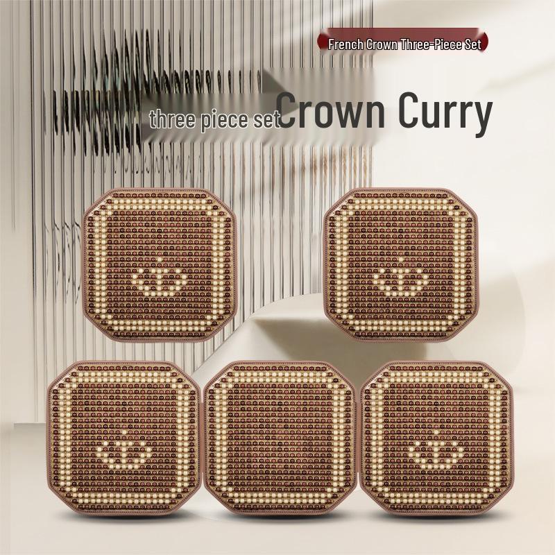 Sommer Bilseteputesett - Pustende, Ventilert, Design med treperler, 3 deler for komfortabel kjøring