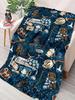 Soft Flannel Throw Blanket with Magic Hat Pattern for Bedroom Sofa Picnic Outdoor Leisure Nap Gifts