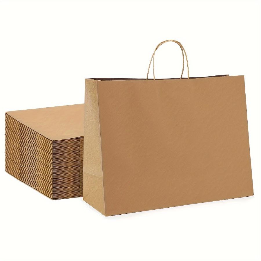 

Large Kraft Paper Gift Bags with Handles, Eco-Friendly Brown Shopping Bags for Retail Stores, Small Business & Party Supplies 40x13x31cm