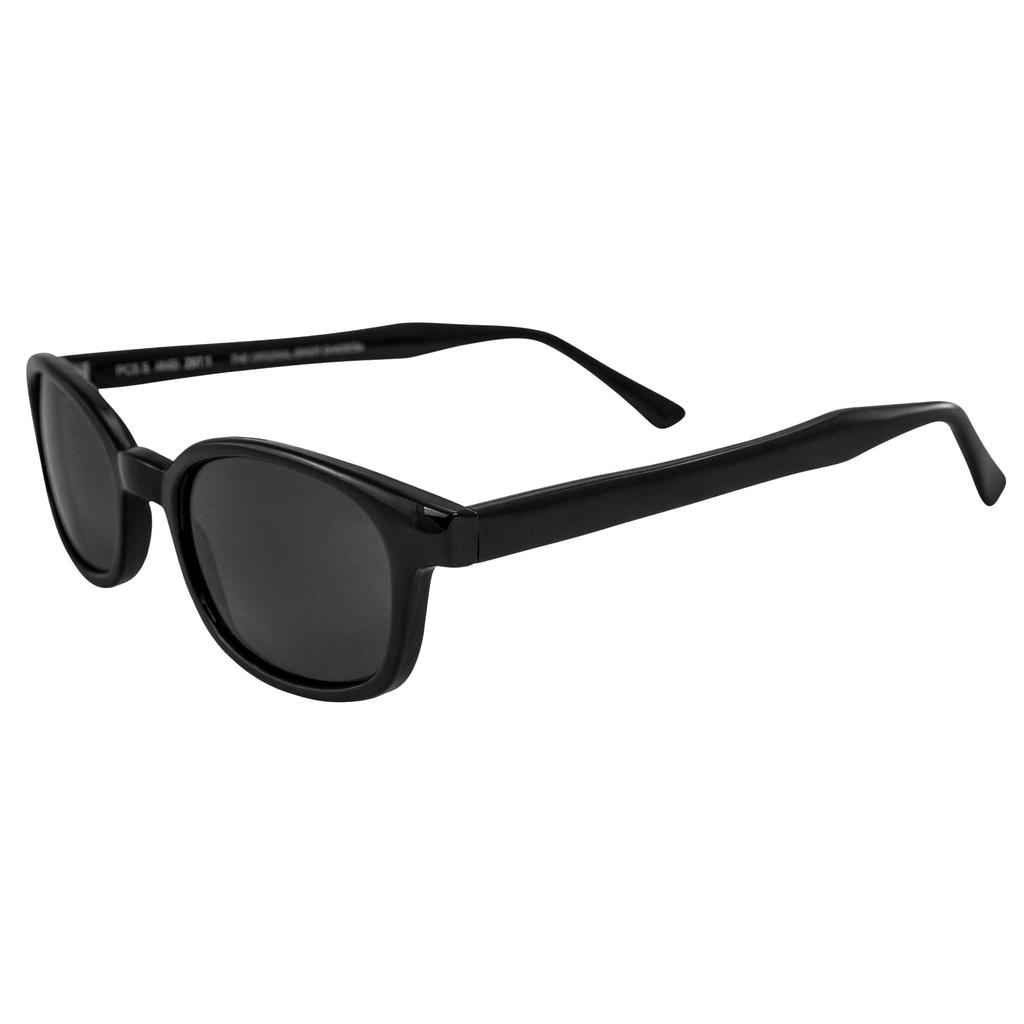 X-KD's Uni Adult Biker Sunglasses (Black/Smoke, One Size)