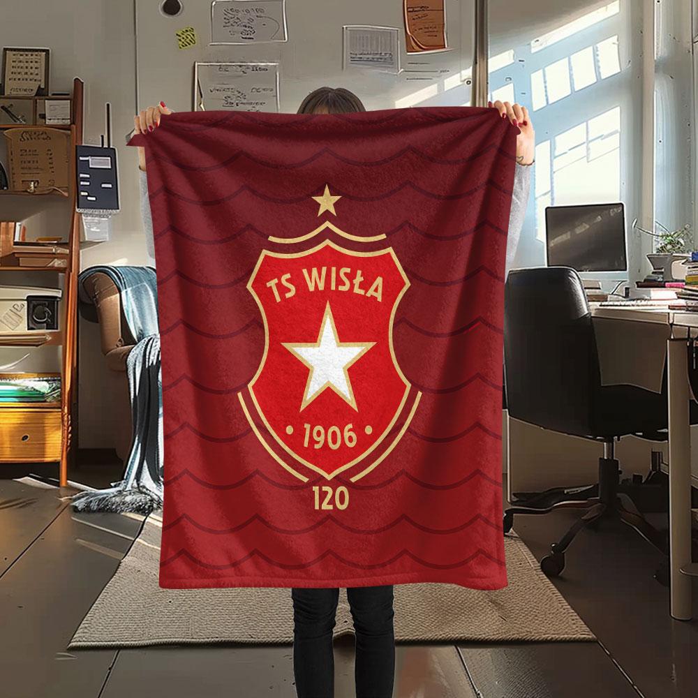 TS Wisła Kraków Flanelldecke, Hohe Qualität, Bequem für alle Jahreszeiten, Heimdekoration, Wärme und Komfort