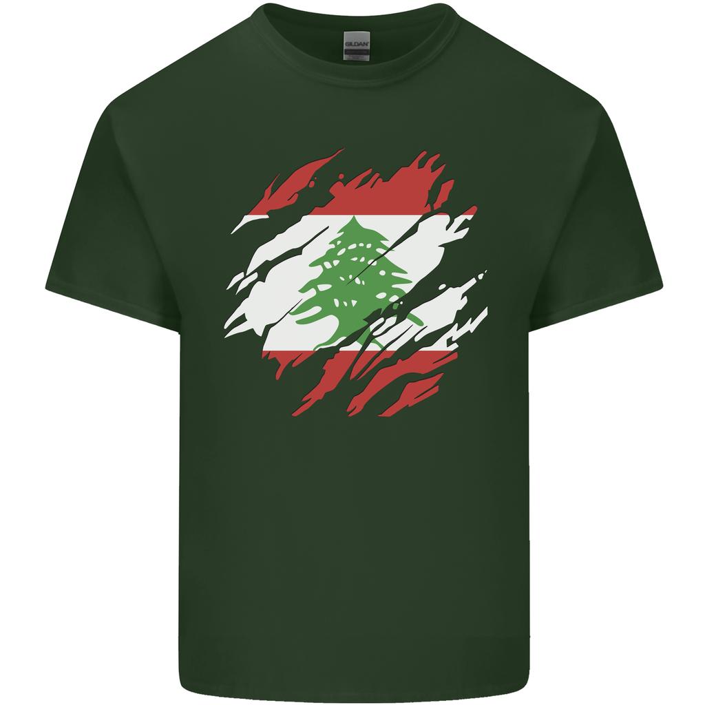 Torn Lebanon Flag Lebanese Day Football Unisexs Light Cotton TShirt