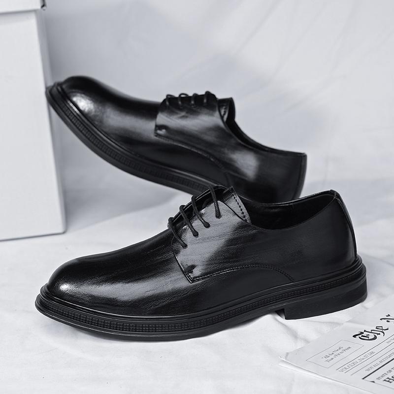 

Модная мужская обувь для свадьбы, кожаная, деловая, мужская, деловая, повседневная, модная, универсальная, для вечеринок, удобная обувь для ходьбы, новые модели 45 чёрный