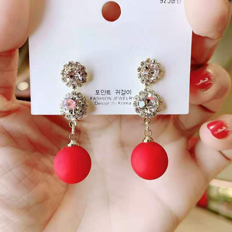 Fashion Geometric Bow Flower Pearl Earrings Women'S Premium Versatile Small Fragrant Wind Earrings