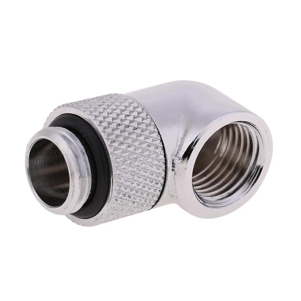 2PCS G1/4 Thread Rotating 90 Degree Elbow Fitting Adapter Rotary Fitting Water Cooled Connector for PC Water Cooling System
