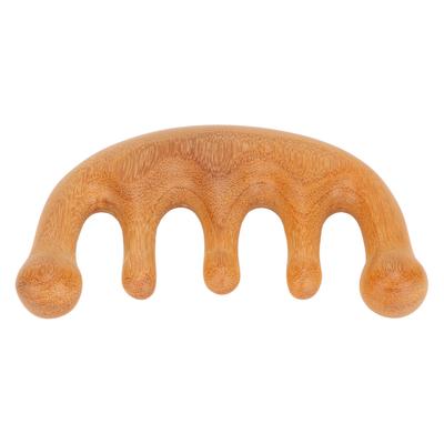 Natural Wood Wide Tooth Hair Comb Head Scalp Massage Wood Scalp Comb for Head Neck Shoulders Hands