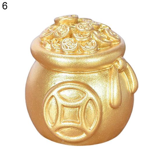 Auspicious Imitation Gold Ingot Ornament Plastic Mascot Display Crafts Home Decor