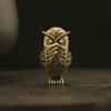 Retros Owl Sculpture Solid Brasses Durable Decoration for Desk Shelf Gift Artistic Handmade Figurine