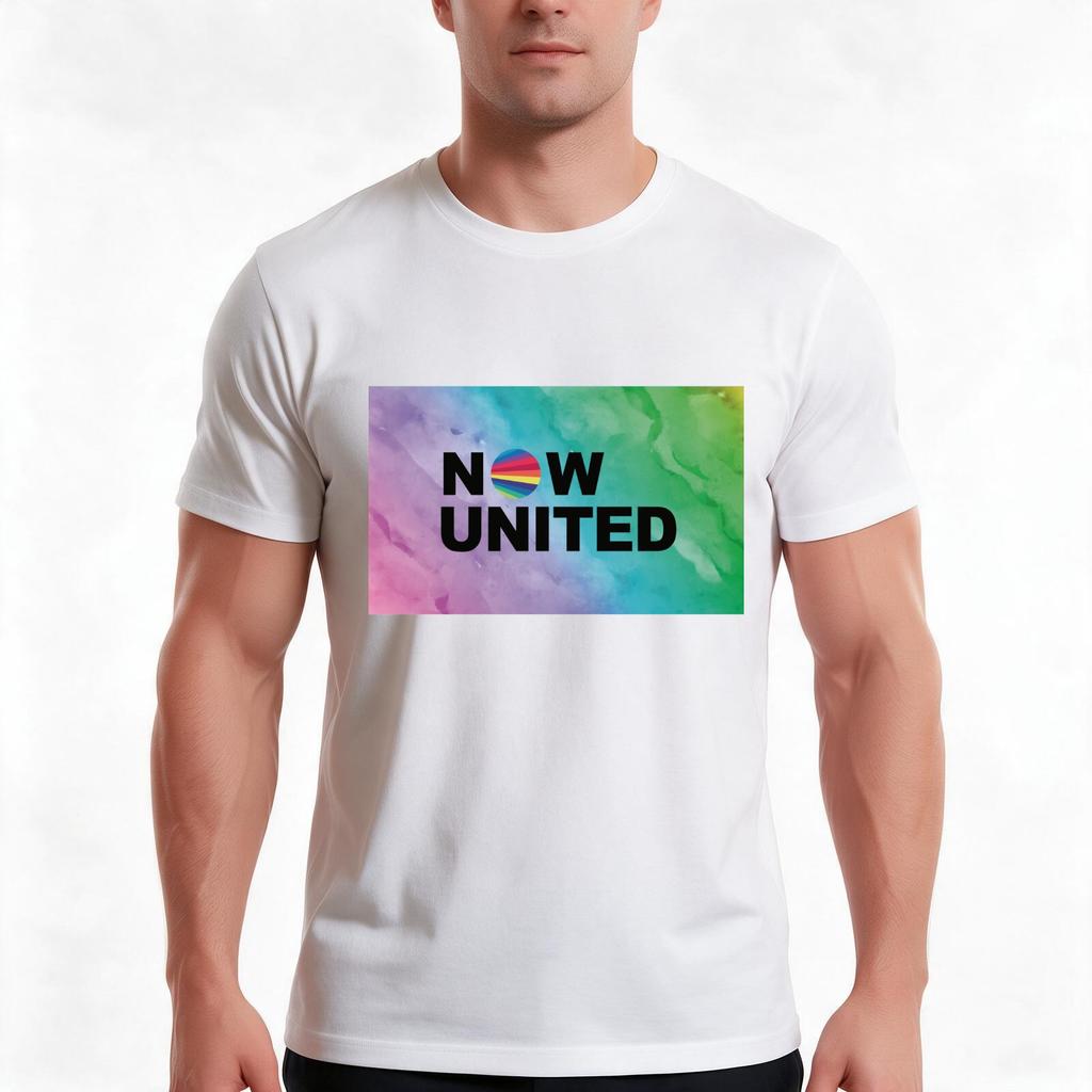 Now United Water Colors Tshirt Summer Casual Cotton Tee Oversized Streetwear Tops Vintage Graphic Print Unisex Unisex Unisex