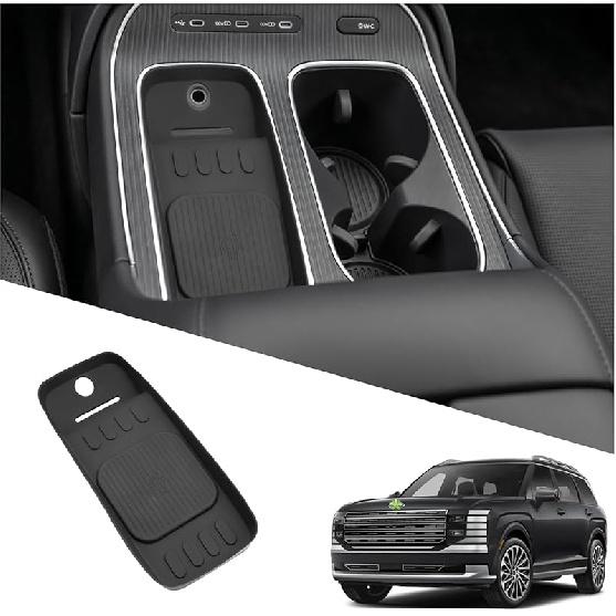 Ruiya (3PCS) 2026 Palisade Console Organizer For Hyundai Palisade 2026 Accessories Under & Double Layer Armrest Box Compatible With 2026 Hyundai