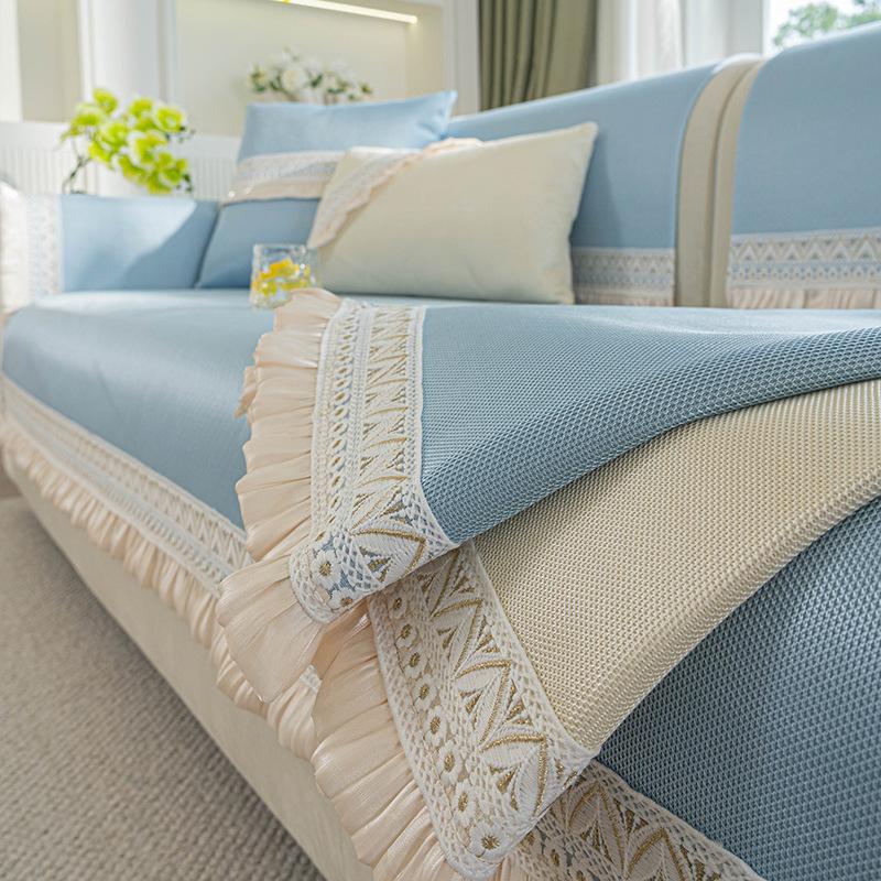 Summer Cool Sofa Cushion Summer  New Cold Combination Sofa Universal Straight Row Seat Cushion Cover Towel