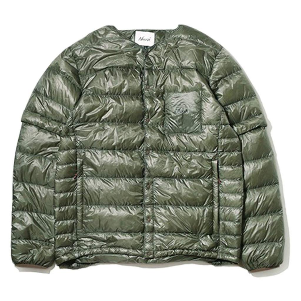 NANGA N1IDBKE2 Inner Down Cardigan Size XL Jacket, Green,