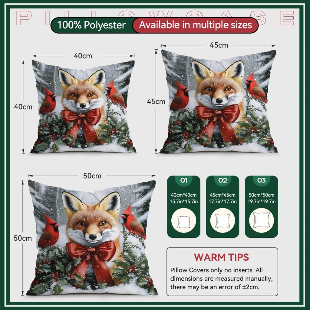 40/45/50cm christmas animals Cushions Pillowcase Polyester Cushion Cover Throw Pillow Pillowcover Home Car Sofa Decor