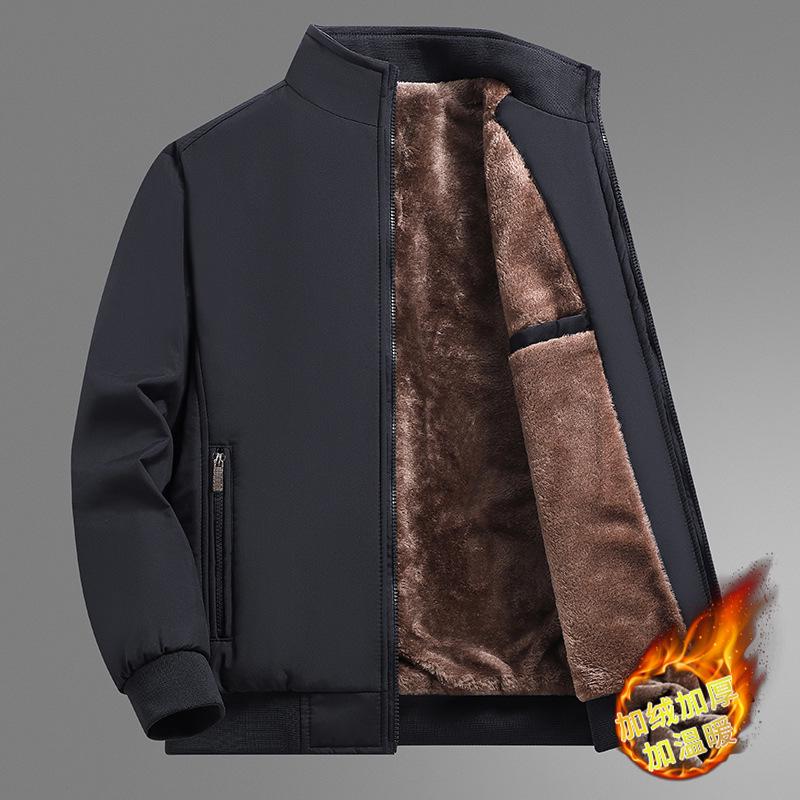 

Men s Thick Velvet Stand-Collar Padded Jacket for Business & Casual Wear 6XL