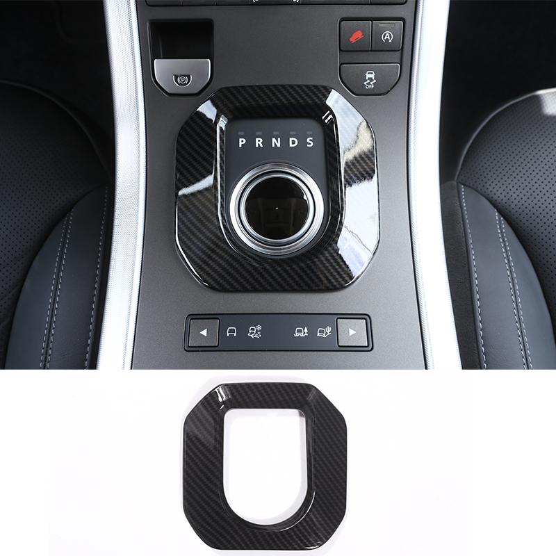 For Land Rover Range Rover Evoque 2011-2018 Car Carbon Fiber Interior Gear Shift Console Decoration Cover Stickers Accessories
