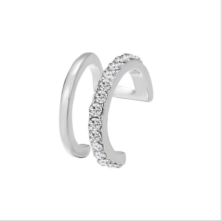 Simple Design Gold Clip Earrings for Women Non-Piercing Puck Rock Fake Cartilage Ear Cuff Trendy Jewerly