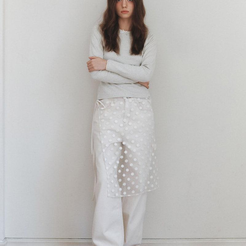 

Юбка-запа́х CLUNY с точечным узором - белая white