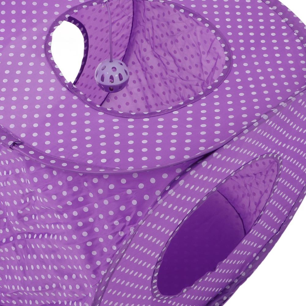 Collapsible Cat Tunnel Maze 3 Holes Cat House Tent Easy to Carry Cat Tunnel Bed Indoor Cats