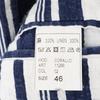 GIANNETTO Blue x White Striped Linen CORALLO Seersucker Jacket Jacket 46 blue/whiteUsed