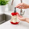 300ML Bitten Fruit Refillable Soap Dispenser, Liquid Hand Soap Shower Gel Container, Empty Pump Lotion Bottle for Bathroom Kitchen