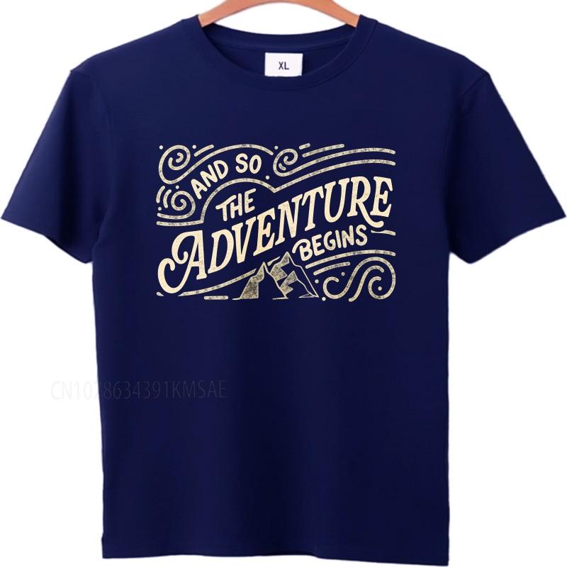 men tshirt Plus Size summer Men t shirt And So The Adventure Begins Short Sleeve Rock O Neck Top tees new cotton male teeshirt