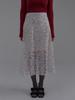 Sorry, Too Much Love Embroidered Sheer A-Line Skirt_White