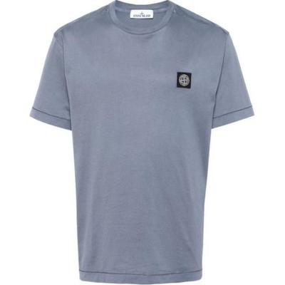 T-shirt Manches Courtes Uni Col Rond Logo Boussole Hauts Homme Bleu 811524113-V0046