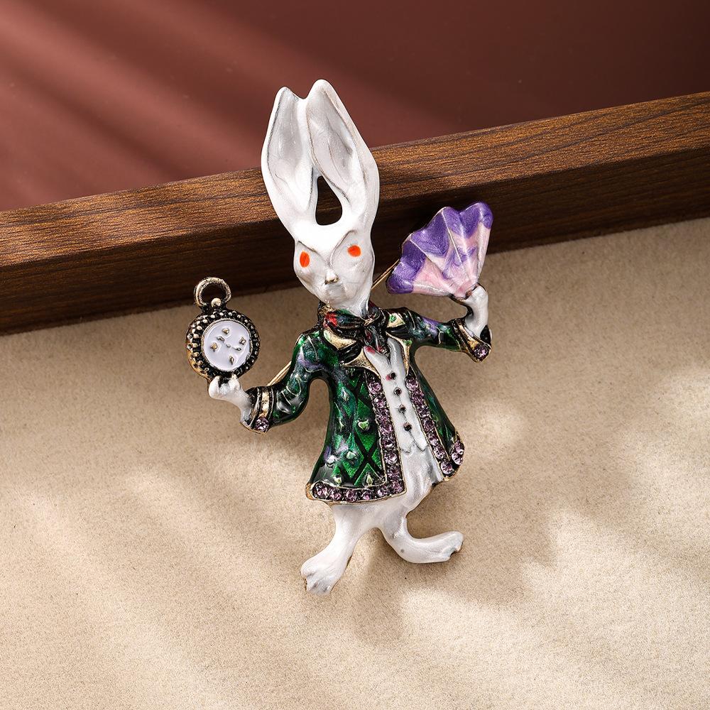 

Модная Кролик Милый Легкая Роскошь Высококачественный Джентльмен Животное Воротник Булавка Пряжка Аксессуары Брошь 5*7.5CM