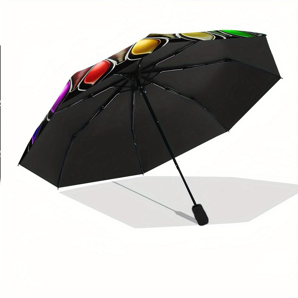 Open/Close Folding Umbrella with Mandala Pattern - Raining Gear for Travel Umbrella, Compact Colorful Petals, All- Portable Umbrella for & M