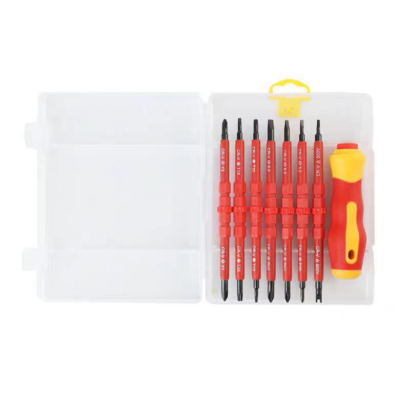 3-in-1/8-in-1 Insulated Screwdriver Set Multi-Purpose Electrician Screwdriver Bits Slotted Cross Head PH1 PH2 Repaire Tools