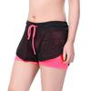 Casual Sports Shorts Fake Two Pieces Drawstring Mesh Double Layer Fitness Training Running Shorts