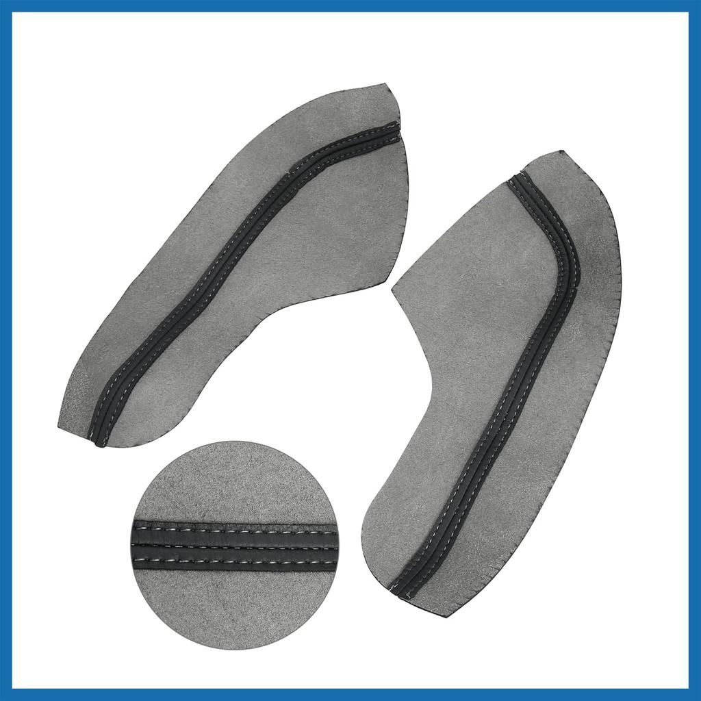 4Pcs/Set Car Door Armrest Protector Cover Microfiber Leather Pad Replacement for Honda Civic 10th Gen 2016 2017 2018 2019 2020 Black with Black Line