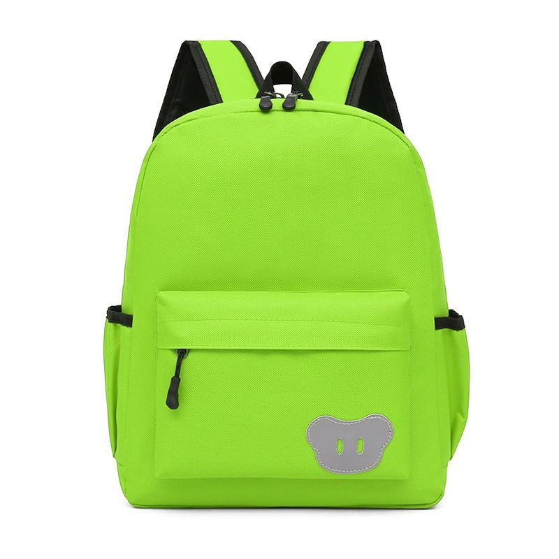 Solid color nylon primary school schoolbag school education polyester breathable burden reduction primary school