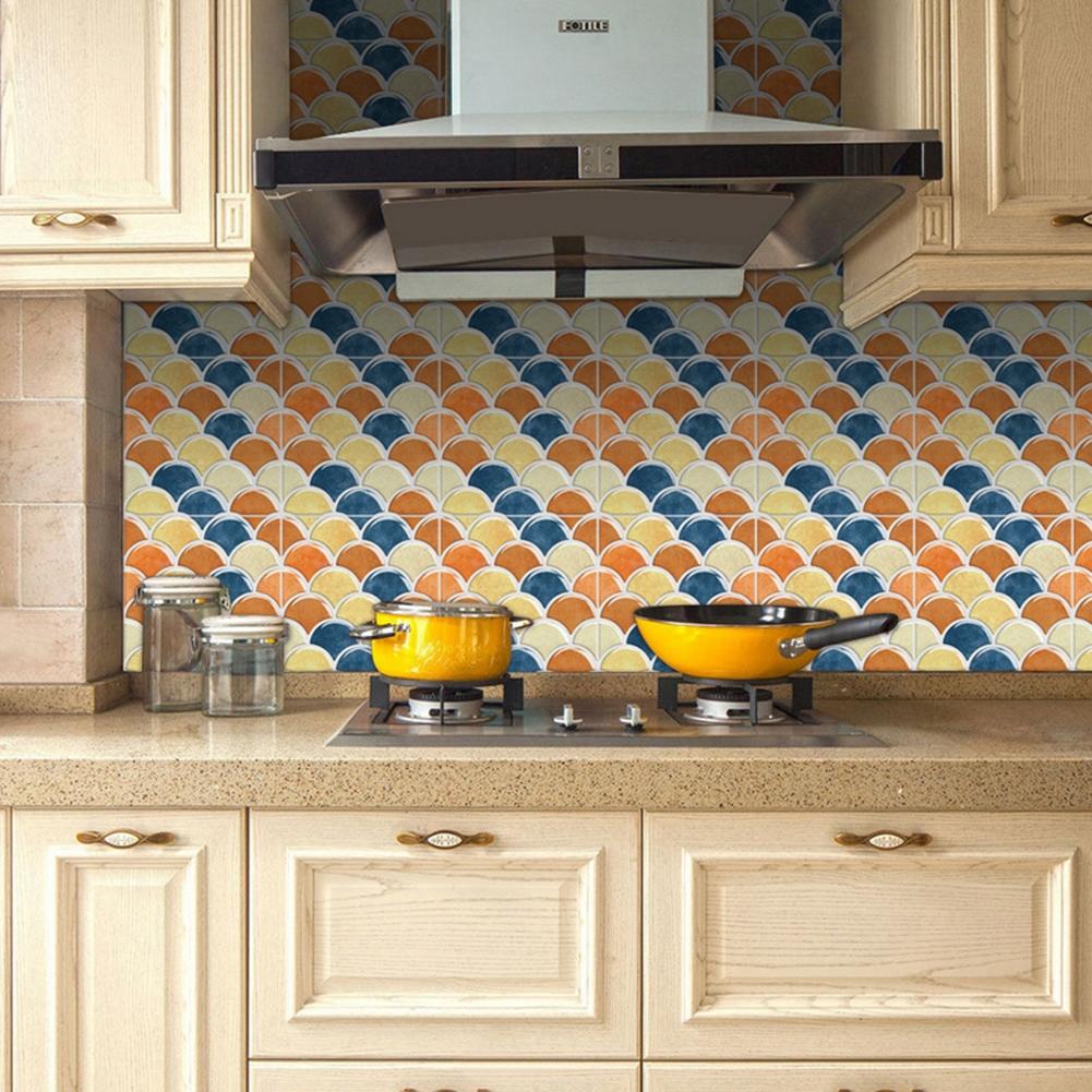 10Pcs Kitchen Tile Sticker Bathroom Mosaic Wall Sticker   Home Decor