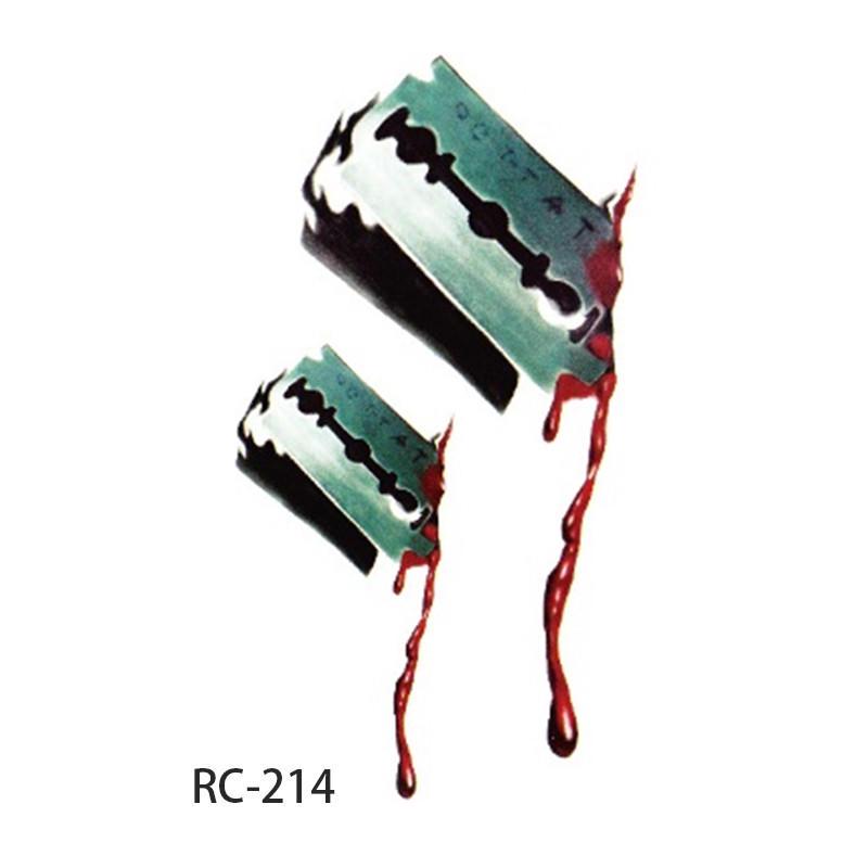 

Водонепроницаемый стикер татуировки раны для вечеринки в честь Хэллоуина, шрамы с лезвием террора