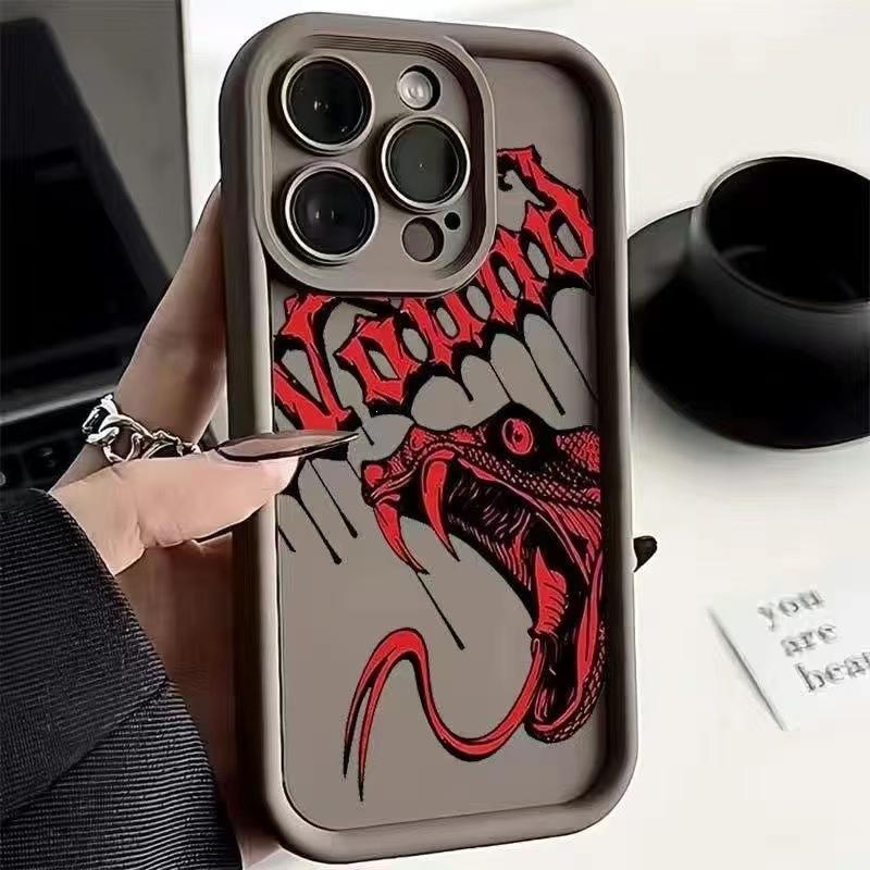 European, American and English snakeheads are suitable for iphone16pro mobile phone case Apple 15 anti-drop 14/13promax new 12.