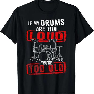 Snare Drum Instrument Silhouette Snare Drums T-Shirt