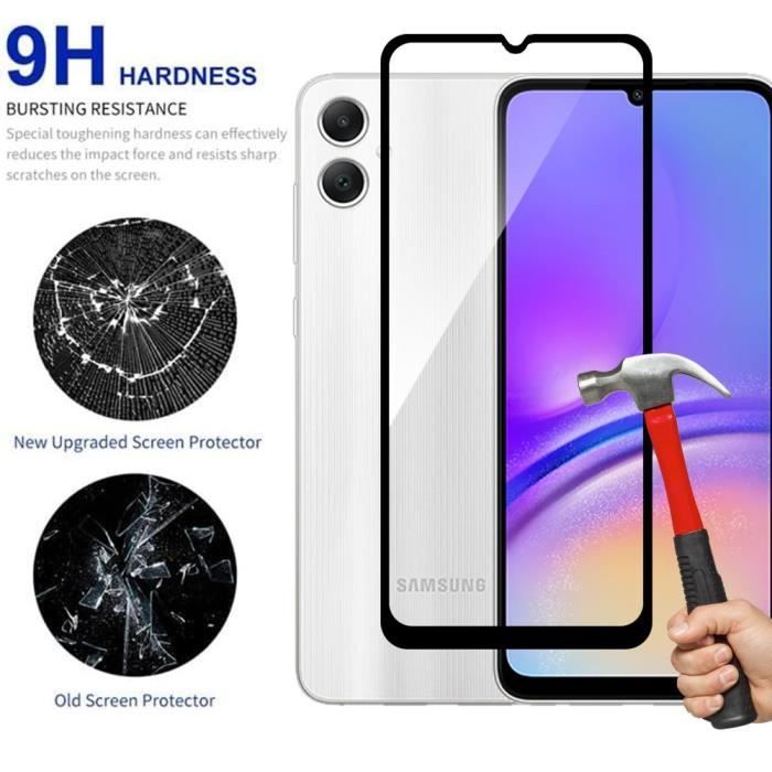 Pack-4 verre trempé intégral pour samsung galaxy a05 - protection d'écran antichoc