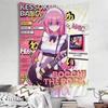 Bocchi Rock Gotoh Girl Maid Tapestry Anime Kessoku Band Print Wall Hanging For Teen Bedroom Dorm Decor
